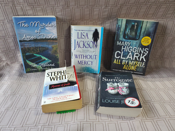 (H) 5 Piece Lot of Mystery/Suspense Novels