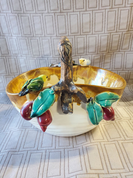 Vintage Ceramic Bird Basket