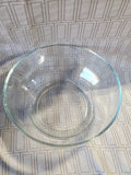 Vintage Glass Punch Bowl with Godinger Silverplate Accent