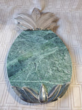 Vintage Godinger Green Marble Pineapple Charcuterie Board with Cheese Knife