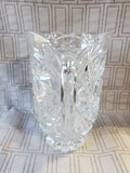 Vintage Heavy Cut Clear Glass Pitcher