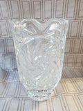 Vintage Heavy Cut Clear Glass Pitcher