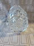 Vintage Heavy Cut Clear Glass Pitcher