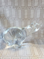 Clear Glass Bear Paperweight