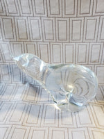 Clear Glass Bear Paperweight