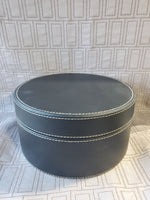 Black Round Leather Box