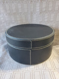 Black Round Leather Box