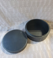 Black Round Leather Box