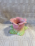 Ceramic Flower Candle Holder with Yankee Candle Sampler Candle