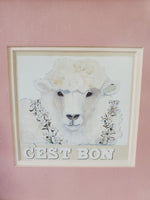 C'est Bon Sheep Print