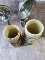 Pair of German Beer Steins