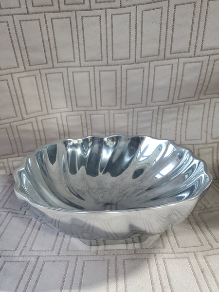 Vintage Wilton Pewter Swirl Candy Bowl