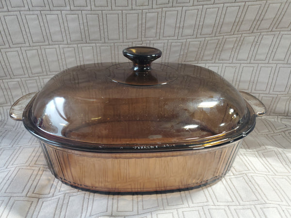 Pyrex Vision Amber Glass Casserole Dish