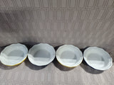 Set of 4 Roscho Yellow and Blue Ceramic Mini Tarte Pans