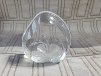 Dartington Crystal Floral Paperweight Signed Freesia