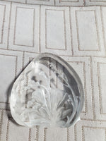 Dartington Crystal Floral Paperweight Signed Freesia