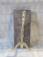 Rustic Wooden and Brass Wall Hanging Hook