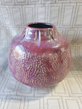 Signed Heavy Purple Glazed Vase