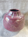 Signed Heavy Purple Glazed Vase