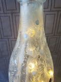 Light-Up Glass Snowman Decorative Bottle WORKS