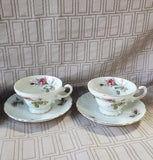 8 Piece Royal Sealy Teacup and Saucer Set