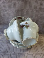 8 Piece Royal Sealy Teacup and Saucer Set