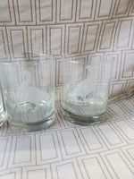 Set of 8 Etched Clear Glass Wild Game Birds Old Fashioned Glasses