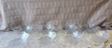 Set of 8 Embossed Fruit Clear Glass Bowls