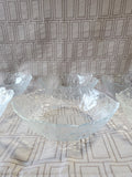 Set of 8 Embossed Fruit Clear Glass Bowls