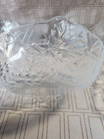 Set of 8 Embossed Fruit Clear Glass Bowls