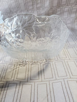 Set of 8 Embossed Fruit Clear Glass Bowls