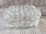 Heavy Clear Glass Trinket Box