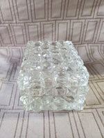 Heavy Clear Glass Trinket Box