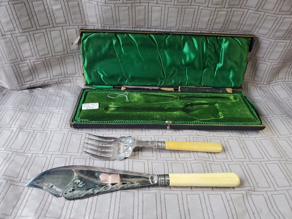 Vintage Silverplate Fish Serving Utensils