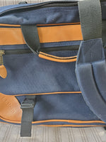 L.L. Bean Navy Blue and Tan Carry-on Bag