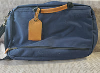 L.L. Bean Navy Blue and Tan Carry-on Bag