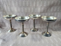 Set of 4 Plator Silverplated Champagne Goblets