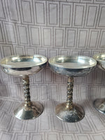 Set of 4 Plator Silverplated Champagne Goblets