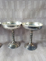 Set of 4 Plator Silverplated Champagne Goblets