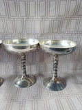 Set of 4 Plator Silverplated Champagne Goblets