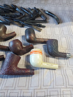 Large Lot of Disassembled Tobacco Pipes AS IS—**READ DESCRIPTION