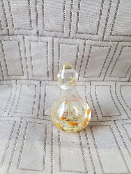 (A) Hand Blown Glass Perfume Bottle