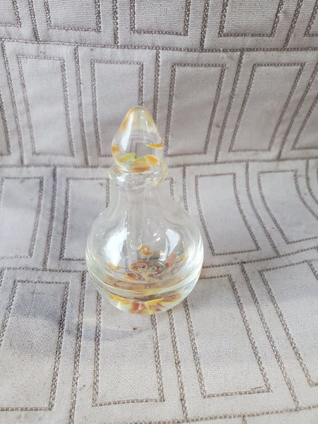 (B) Hand Blown Glass Perfume Bottle