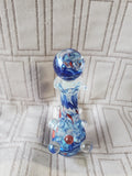 (C) Hand Blown Glass Perfume Bottle