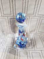 (C) Hand Blown Glass Perfume Bottle