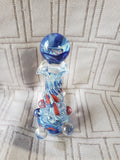 (C) Hand Blown Glass Perfume Bottle