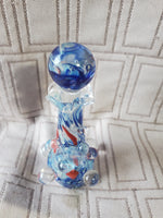 (C) Hand Blown Glass Perfume Bottle