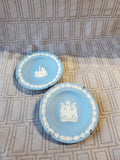 (A) Pair of Wedgwood Blue Jasperware Small Plates