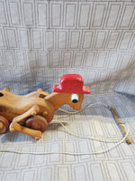 Vintage Wooden Caterpillar Pull Toy