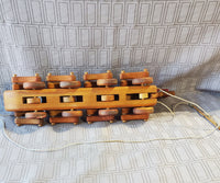 Vintage Wooden Caterpillar Pull Toy